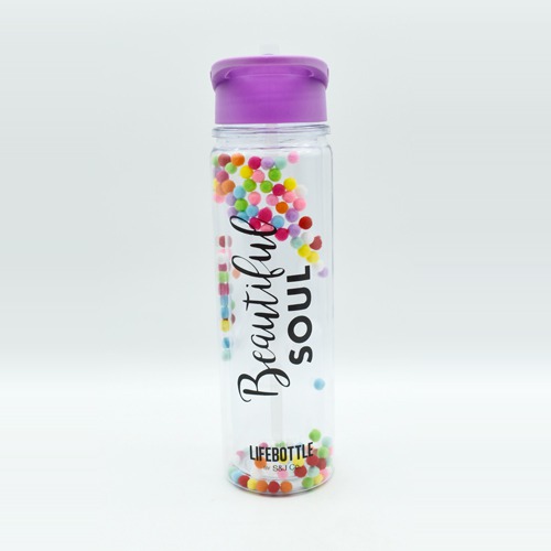 Plastic Sipper Cap Fridge Water Bottle Office Gym Sports School Kids