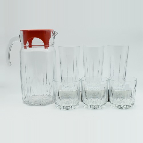 Water Jug Carafes and Pitchers Glass for Dinner Table With 12 Glasses And Water Jar