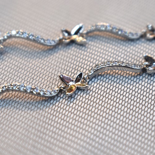 Diamond Toned Butterfly Bracelet For Women | Silver Bracelet For Women