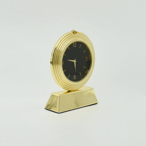 Table Top Clock | Golden And Black Colour Table Clock |  Table Clock For Office And Home Decor