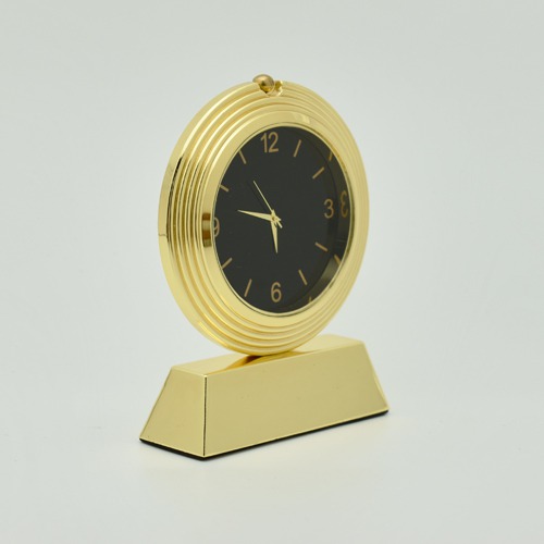 Table Top Clock | Golden And Black Colour Table Clock |  Table Clock For Office And Home Decor