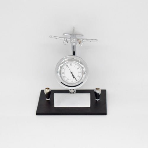 Aeroplane Design Table Clock | Table Clock for Home Study Living Room and Office Living Room Decor Gift Item