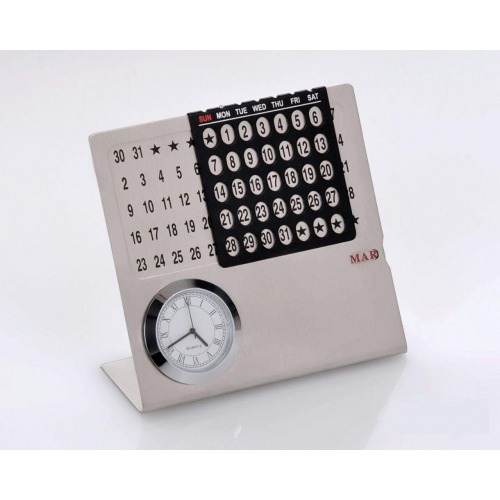 Big Calendar With Clock | Table Clock for Home Study Living Room and Office Living Room Decor Gift Item