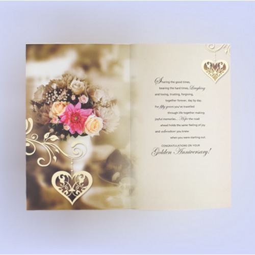 Congratulations On Your 50th Years Of Togetherness | Greeting Card