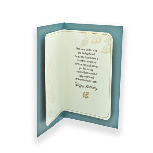 Stylish Milestone 50th Birthday Greeting Card