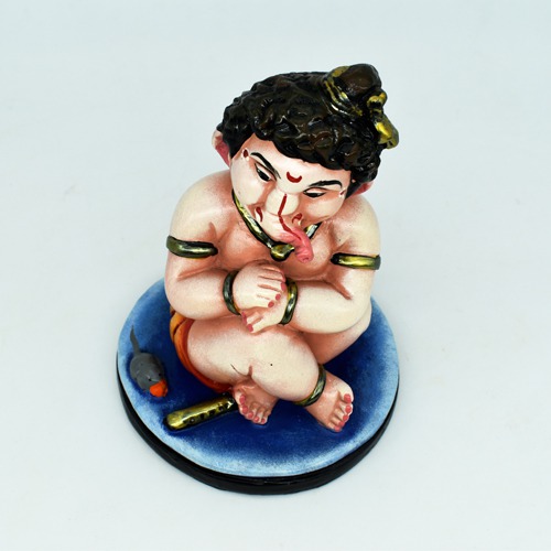 Blue Base Lord Bal Ganesha For Home & Office Decor