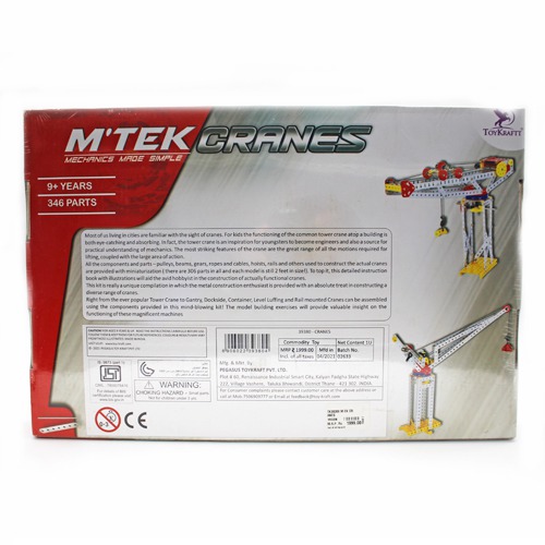 MTEK Cranes - Mechanic Toys, Birthday Gift for Boys, Boys Toys 11-12 Years