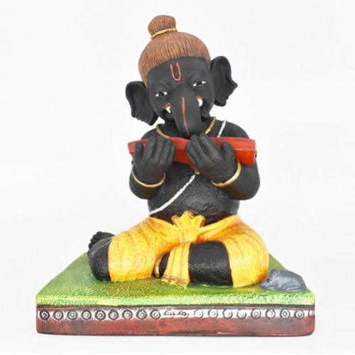 Lord Ganesha Reading a Book Idol 12 inch For Home & Office Decor