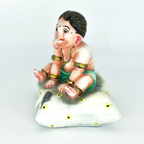 Bal Ganesha Sitting on Pillow  Idol For Home Decor,