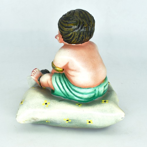 Bal Ganesha Sitting on Pillow  Idol For Home Decor,