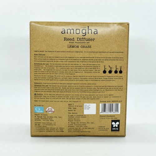 Amogha Reed Diffuser Gift Set | Lemon Grass | Aroma Diffuser For Home Decor