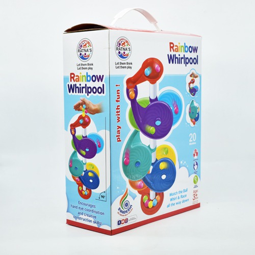 Rainbow Whirlpool 7 Layer Ball Drop and ROLL Swirling Tower for Baby and Toddler Development of Age 3+ Years Kids Multicolour  (Multicolor)