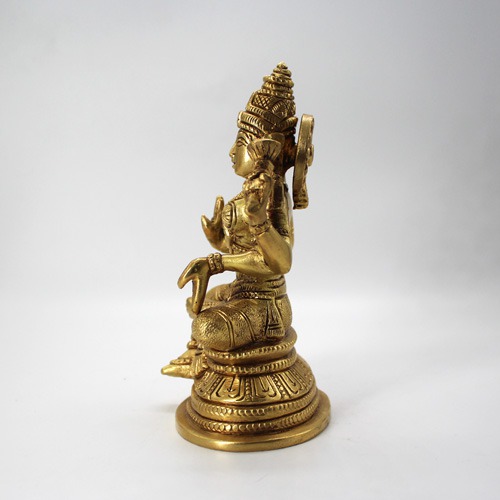 Brass Laxmi Mata Idol Marble Decorative Statue for Pooja Room