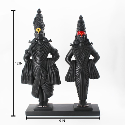 Vitthal Rukmini Big  Murti (12 inches height) cast fibre marble powder finishing