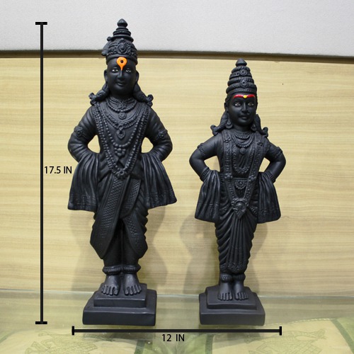 Vitthal Rukmini Statue for auspicious occasions |perfect gift | cast fibre idol