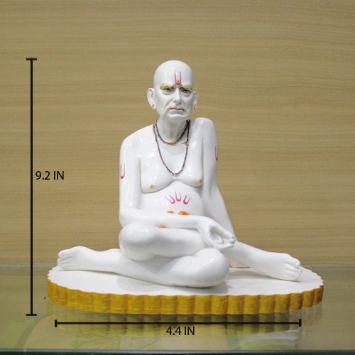 Swami Samarth White Idol |  Swami Samarth/God Idol/Murti in Sitting Position