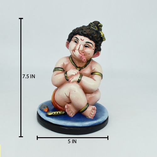 Blue Base Lord Bal Ganesha For Home & Office Decor