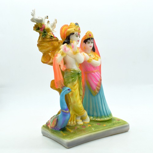 Radha Krishna Cow God Idol, Radha Krishna Cow God Murti Figurine Religious Pooja Gift Items and Murti for Mandir/Temple/Home/Office