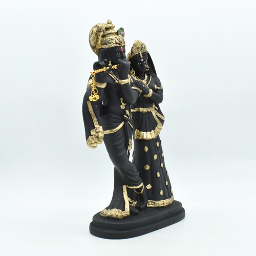 Black Radha Krishna Idol Statue Showpiece 11 inch