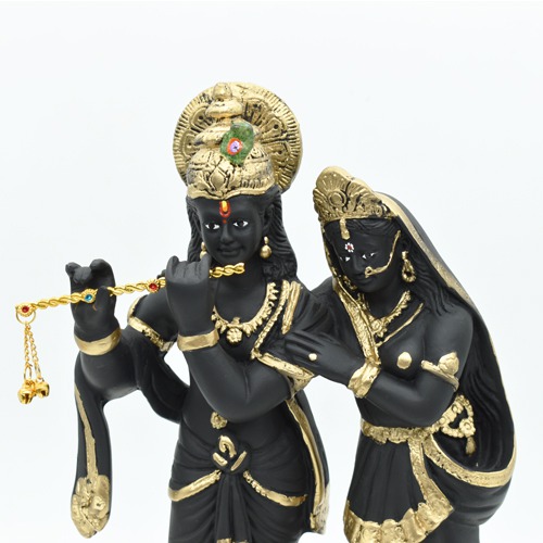 Black Radha Krishna Idol Statue Showpiece 11 inch