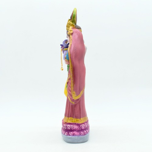 Radha Krishna Multicolour Standing Idol, Krishna Radha Idol, Fiber Idol, Multicolour, Large Size 9 inch