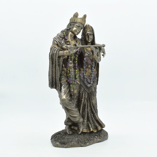 Resin Radha Krishna Idol Statue Showpiece 11inch