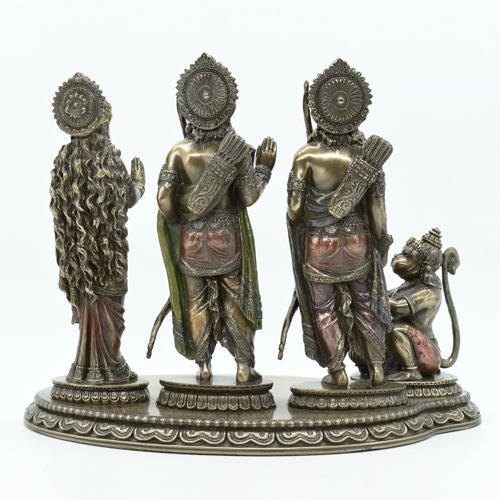 Lord Ram Darbar Idol Metal Showpiece Hindu Religious Idols Ram Sita Laxman Hanuman Murti Puja Diwali Decoration Items