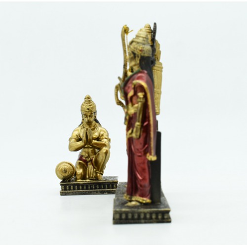 Fiber Ram Darbar Two Toned Colour Ram, Laxman, Hanuman, Sita  (Height - 6 inch, Width - 7 inch, Weight - 400 gm)