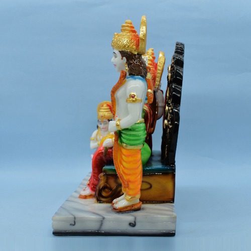 Ramdarbar statue - Ram Darbar Idol - Ramdarbar idol for Home Temple- Ram Darbar Murti - Ramdarbar Murti for Home Temple- Ram Laxman Sita Hanuman Statue Idol Murti