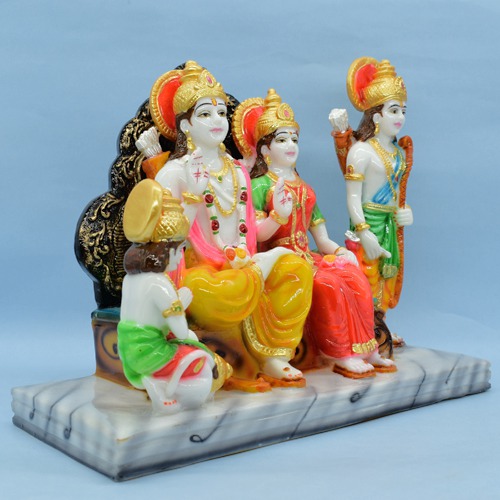 Ramdarbar statue - Ram Darbar Idol - Ramdarbar idol for Home Temple- Ram Darbar Murti - Ramdarbar Murti for Home Temple- Ram Laxman Sita Hanuman Statue Idol Murti