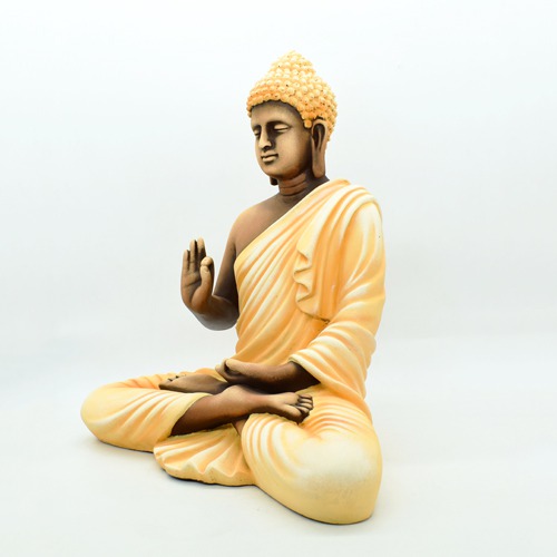 Sitting Buddha Idol for Home Decor, Lord Peace Buddha Decoration for Living Room & Gifting Statue Showpiece; Good Luck Gift