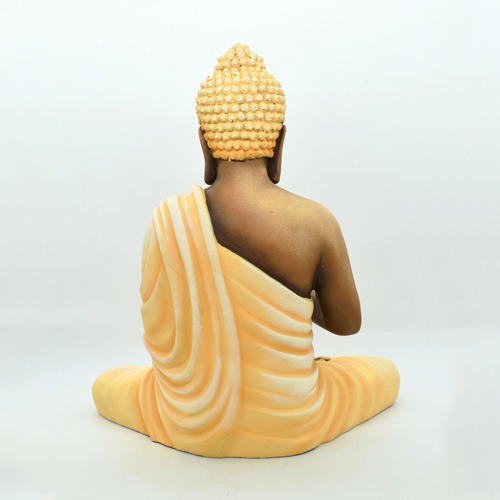 Sitting Buddha Idol for Home Decor, Lord Peace Buddha Decoration for Living Room & Gifting Statue Showpiece; Good Luck Gift