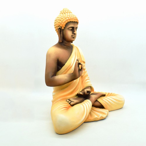 Sitting Buddha Idol for Home Decor, Lord Peace Buddha Decoration for Living Room & Gifting Statue Showpiece; Good Luck Gift