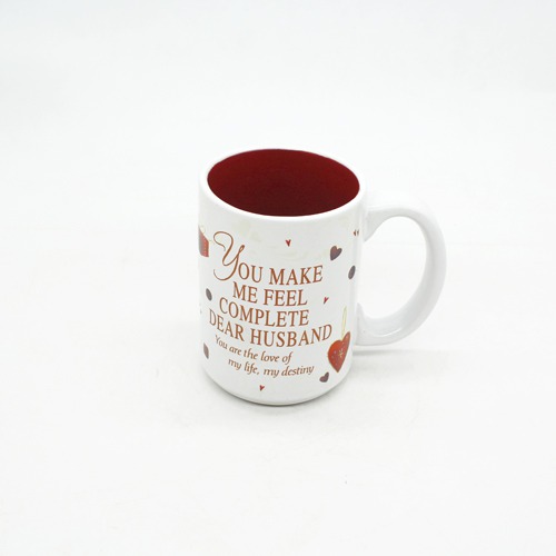 Classic Love Moment coffee mug with quote for husband on valentines day.