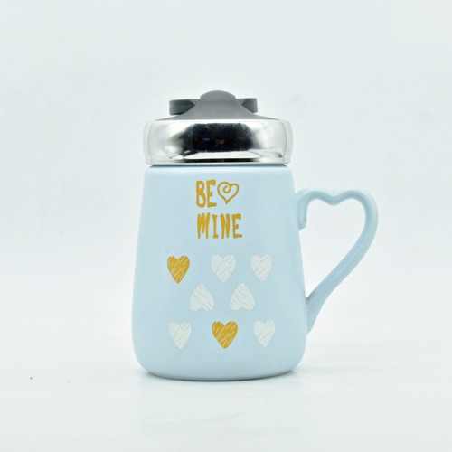 Be Mine Printed Ceramic Coffee Mug With Lid