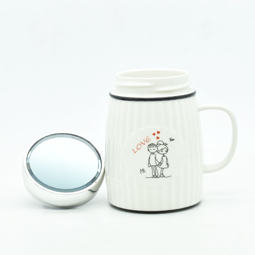 Coffee Mug With Mirror Lid