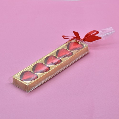 Chokocraze Chokobouquet Love Valentine Day Gift Pack Of Heart shape Chocolates Five Piece