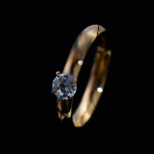 Single Stone Diamond Gold Plated Ring For Men | Men's Movie