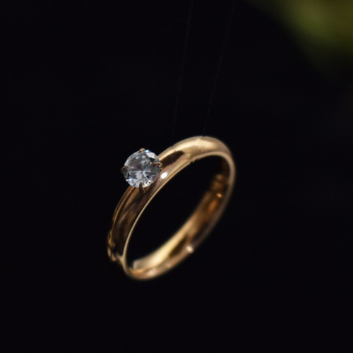 Single Stone Diamond Gold Plated Ring For Men | Men's Movie