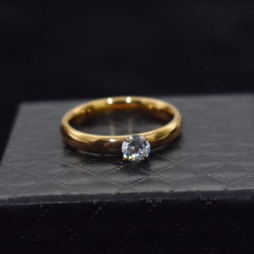 Single Stone Diamond Gold Plated Ring For Men | Men's Movie