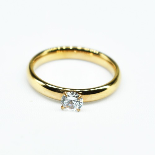 Single Stone Diamond Gold Plated Ring For Men | Men's Movie