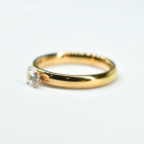 Single Stone Diamond Gold Plated Ring For Men | Men's Movie