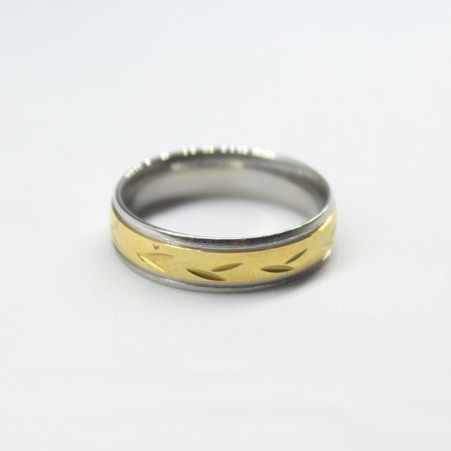 Two Tone Gold And silver stainless Steal Metal finish Band Ring | Men's Ring