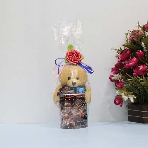 Homemade Chocolate And Cute Teddy Bear With Coffee Mug