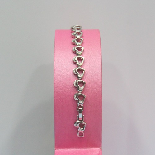 Heart Locker Designed Sterling Silver Bracelet | Crystal Bracelet for Women & Girls