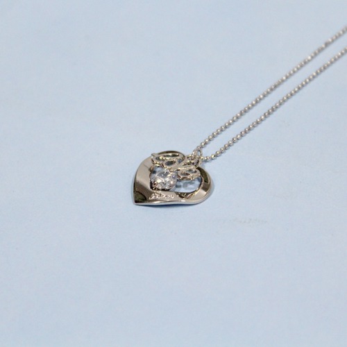 Silver Plated Chain With Sweet Heart pendant | Pendant Necklace Set