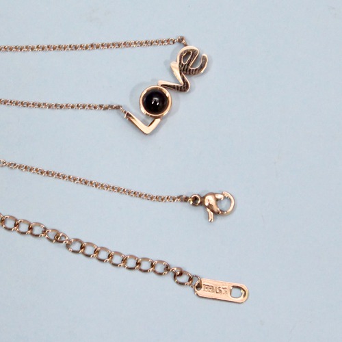 Golden Colour Love Pendant Chain |  Love Pendant Chain