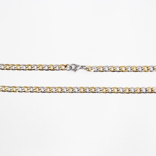 Stainless Premium Quality Silver And Gold Plated Chain For Men And Black