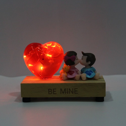 Be Mine| Deep lovers Kissing Couple With Heart And Lights