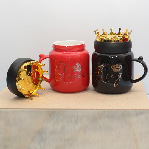 King and Queen Couple Ceramic Coffee Mug